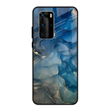 Blue Cool Marble Huawei P40 Pro Glass Back Cover Online