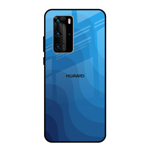 Blue Wave Abstract Huawei P40 Pro Glass Back Cover Online