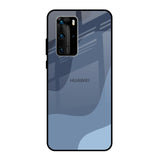 Navy Blue Ombre Huawei P40 Pro Glass Back Cover Online