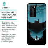Cyan Bat Glass Case for Huawei P40 Pro