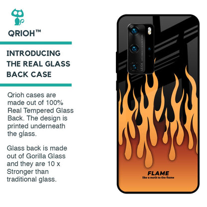 Fire Flame Glass Case for Huawei P40 Pro