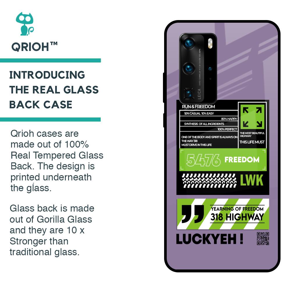 Run & Freedom Glass Case for Huawei P40 Pro