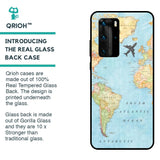 Travel Map Glass Case for Huawei P40 Pro