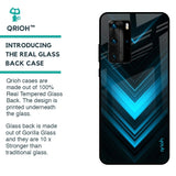 Vertical Blue Arrow Glass Case For Huawei P40 Pro