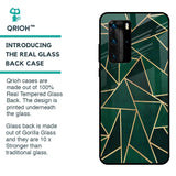 Abstract Green Glass Case For Huawei P40 Pro