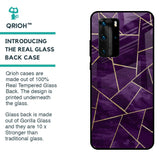 Geometric Purple Glass Case For Huawei P40 Pro