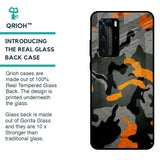 Camouflage Orange Glass Case For Huawei P40 Pro