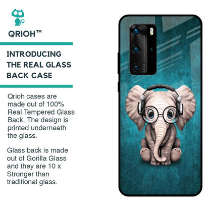 Adorable Baby Elephant Glass Case For Huawei P40 Pro