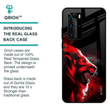 Red Angry Lion Glass Case for Huawei P40 Pro