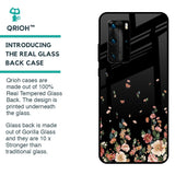 Floating Floral Print Glass Case for Huawei P40 Pro
