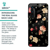 Black Spring Floral Glass Case for Huawei P40 Pro