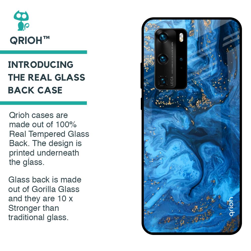 Gold Sprinkle Glass case for Huawei P40 Pro