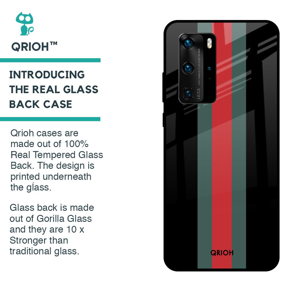 Vertical Stripes Glass Case for Huawei P40 Pro