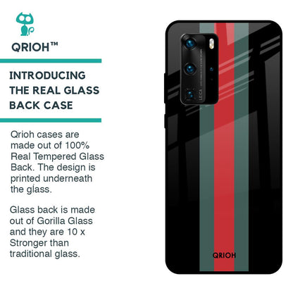 Vertical Stripes Glass Case for Huawei P40 Pro