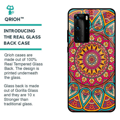 Elegant Mandala Glass Case for Huawei P40 Pro
