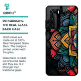 Retro Gorgeous Flower Glass Case for Huawei P40 Pro