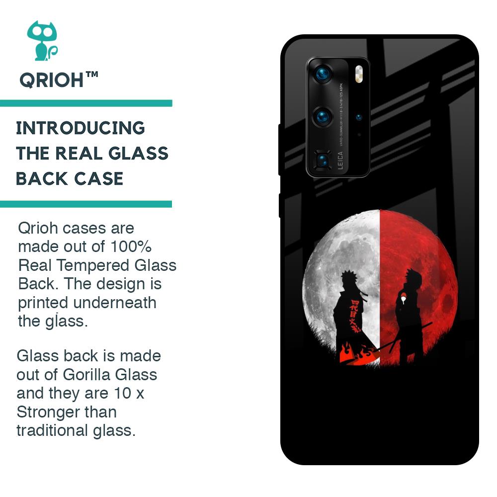 Anime Red Moon Glass Case for Huawei P40 Pro
