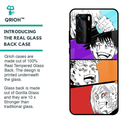 Anime Sketch Glass Case for Huawei P40 Pro