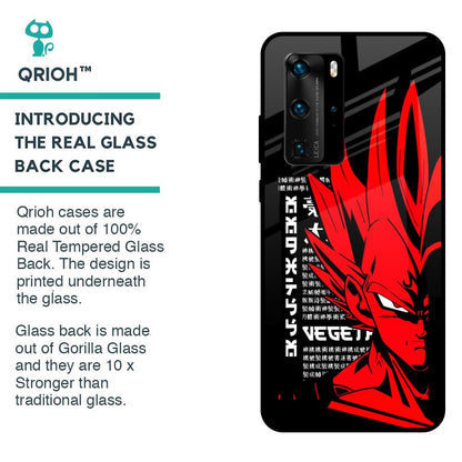 Red Vegeta Glass Case for Huawei P40 Pro