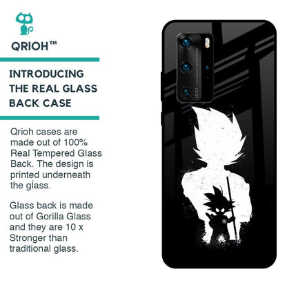 Monochrome Goku Glass Case for Huawei P40 Pro