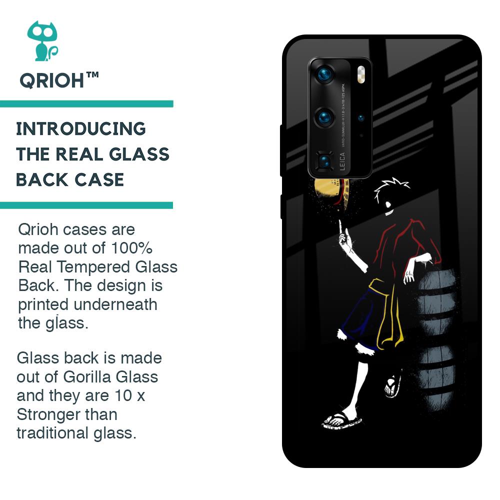 Luffy Line Art Glass Case for Huawei P40 Pro