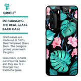 Tropical Leaves & Pink Flowers Glass case for Huawei P40 Pro