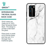 Modern White Marble Glass case for Huawei P40 Pro