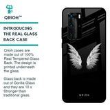 White Angel Wings Glass Case for Huawei P40 Pro