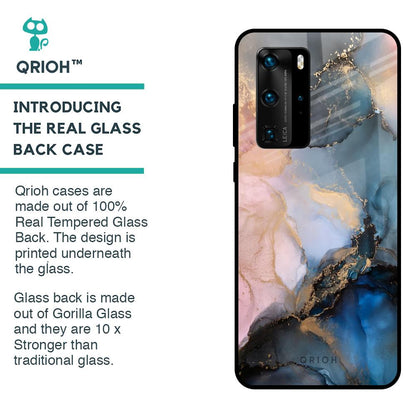 Marble Ink Abstract Glass Case for Huawei P40 Pro
