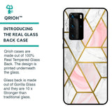 Geometrical Marble Glass Case for Huawei P40 Pro