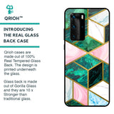 Seamless Green Marble Glass Case for Huawei P40 Pro