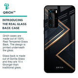 Sleek Golden & Navy Glass Case for Huawei P40 Pro