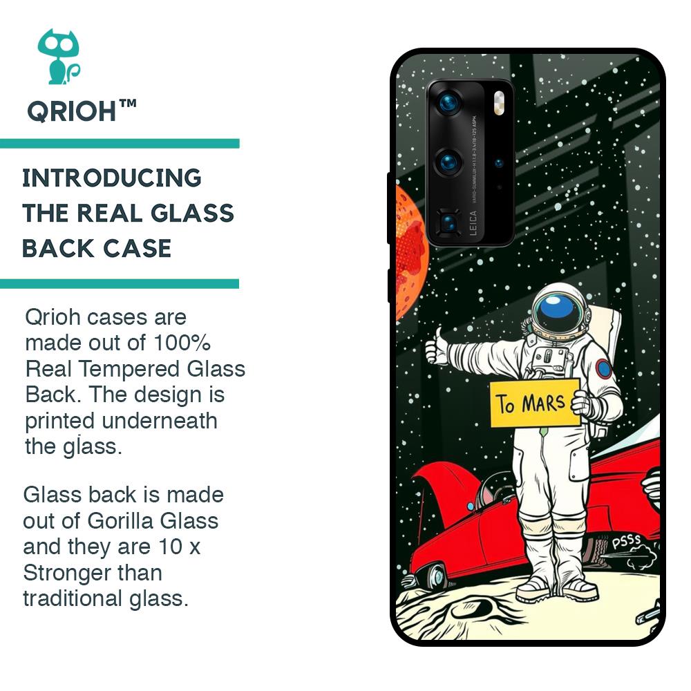 Astronaut on Mars Glass Case for Huawei P40 Pro