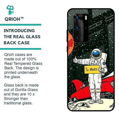 Astronaut on Mars Glass Case for Huawei P40 Pro