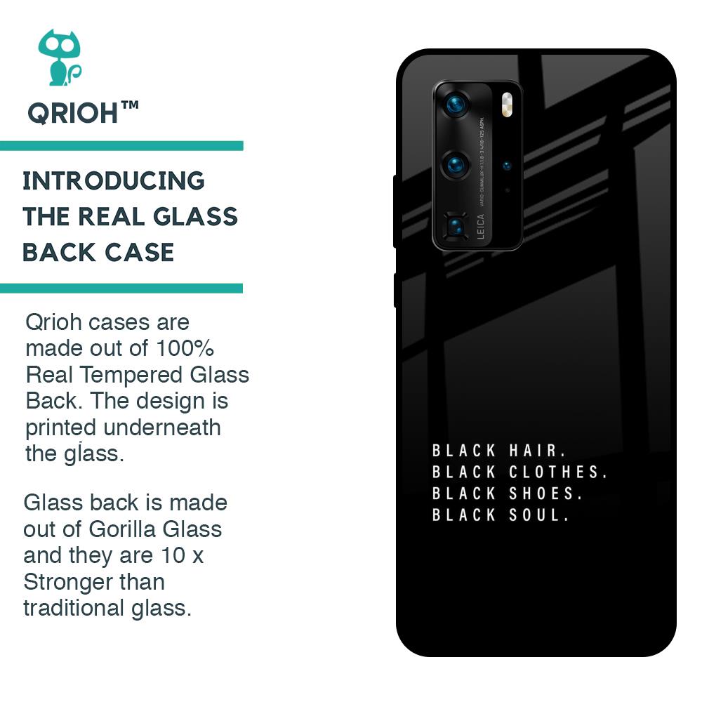 Black Soul Glass Case for Huawei P40 Pro