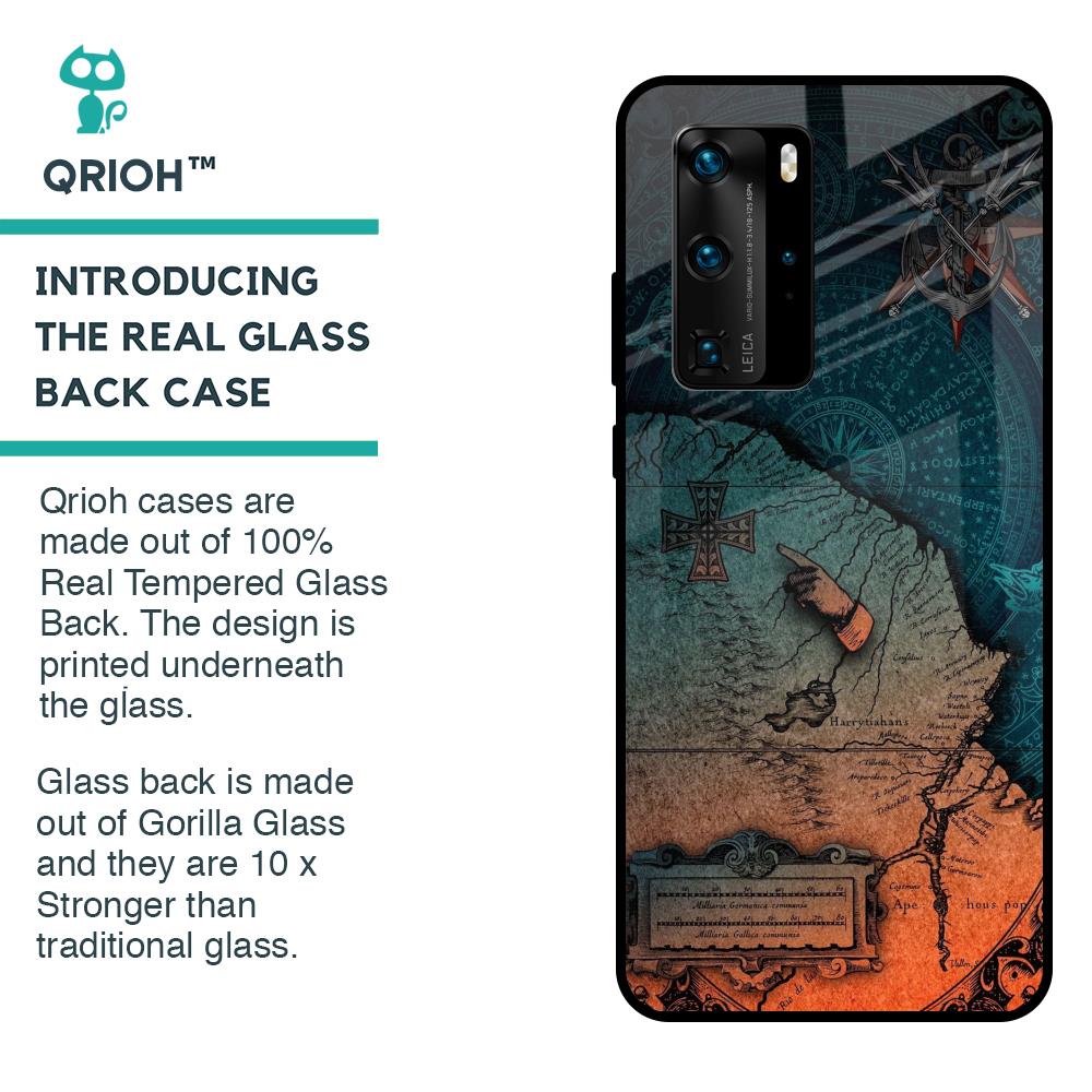 Geographical Map Glass Case for Huawei P40 Pro