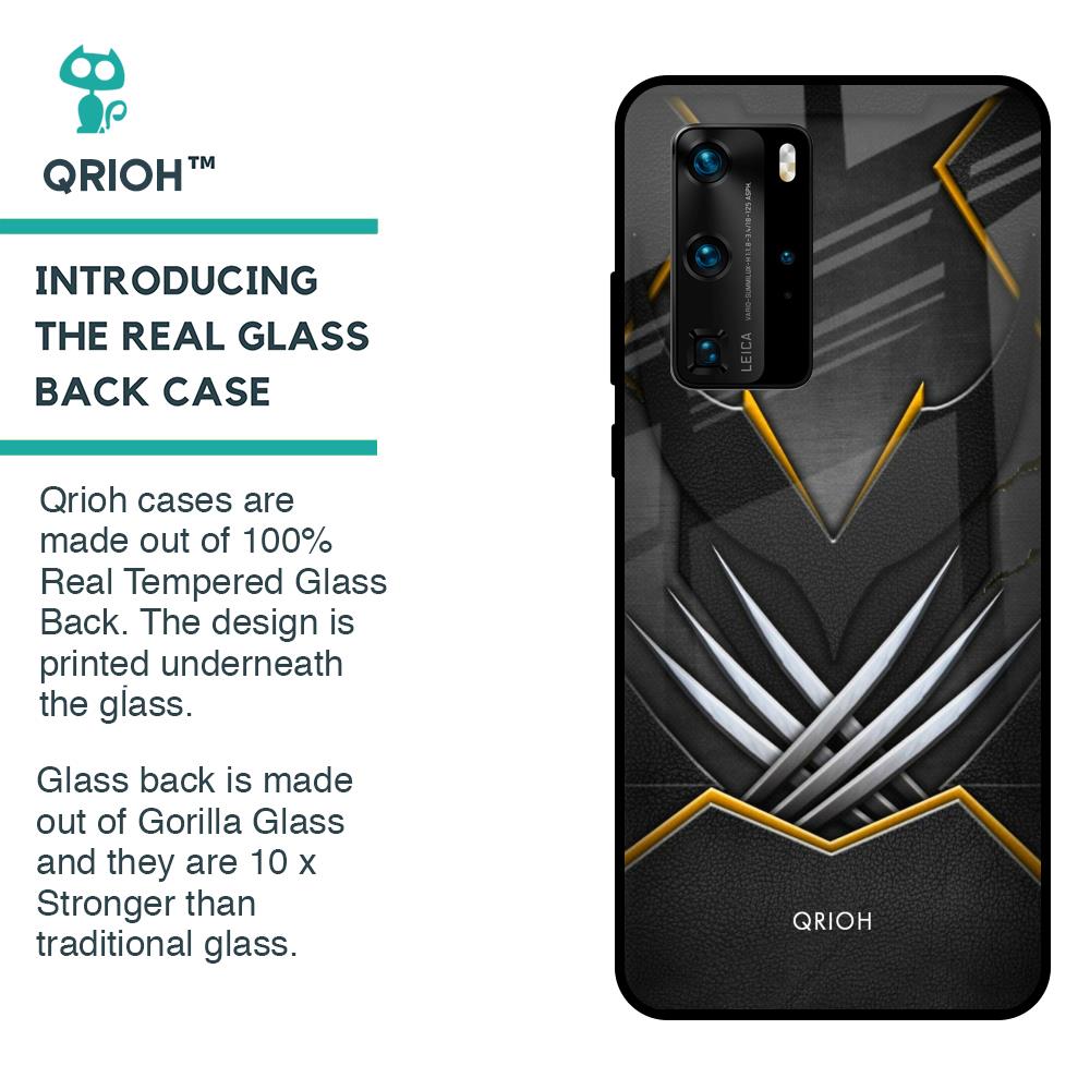 Black Warrior Glass Case for Huawei P40 Pro