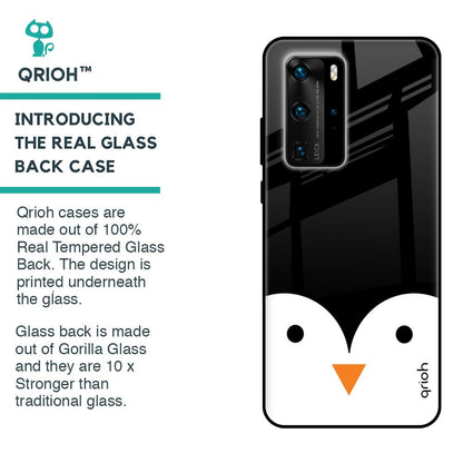 Cute Penguin Glass Case for Huawei P40 Pro
