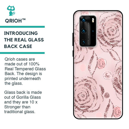 Shimmer Roses Glass case for Huawei P40 Pro