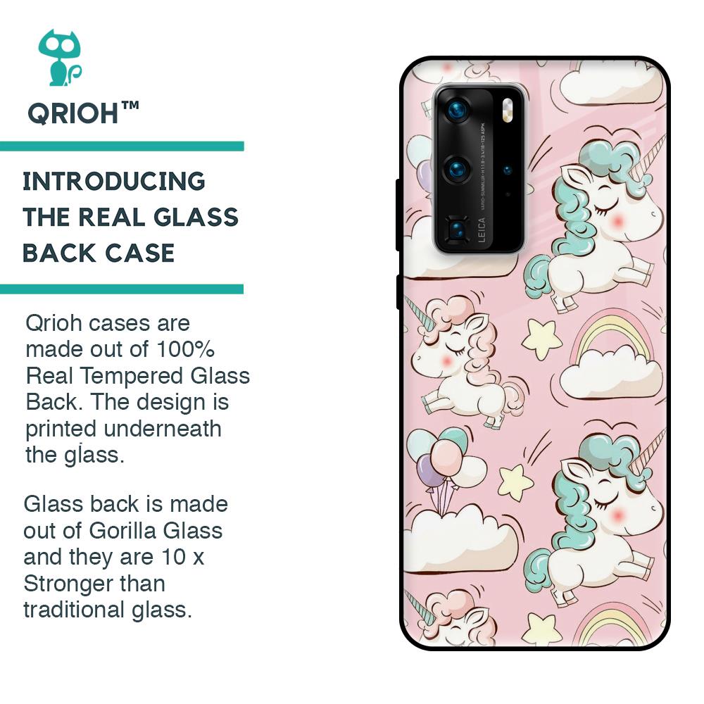 Balloon Unicorn Glass case for Huawei P40 Pro