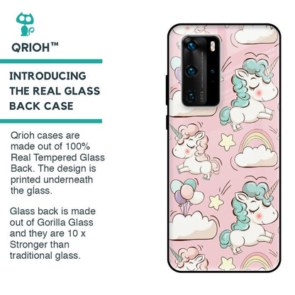 Balloon Unicorn Glass case for Huawei P40 Pro