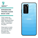 Wavy Blue Pattern Glass Case for Huawei P40 Pro