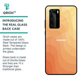 Orange Curve Pattern Glass Case for Huawei P40 Pro
