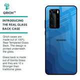 Blue Wave Abstract Glass Case for Huawei P40 Pro