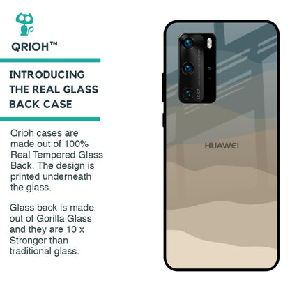 Abstract Mountain Pattern Glass Case for Huawei P40 Pro