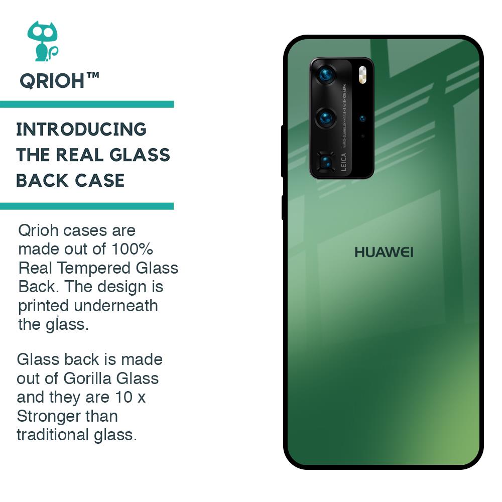 Green Grunge Texture Glass Case for Huawei P40 Pro