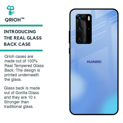 Vibrant Blue Texture Glass Case for Huawei P40 Pro
