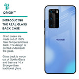 Vibrant Blue Texture Glass Case for Huawei P40 Pro