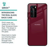 Classic Burgundy Glass Case for Huawei P40 Pro