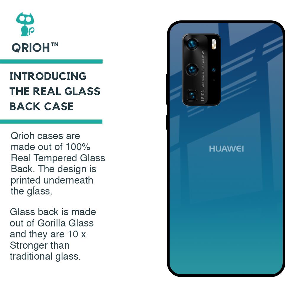 Celestial Blue Glass Case For Huawei P40 Pro